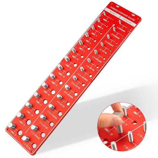 ExactThread 28-Size Thread Gauge | Nut & Bolt Size Checker (Metric & Standard)